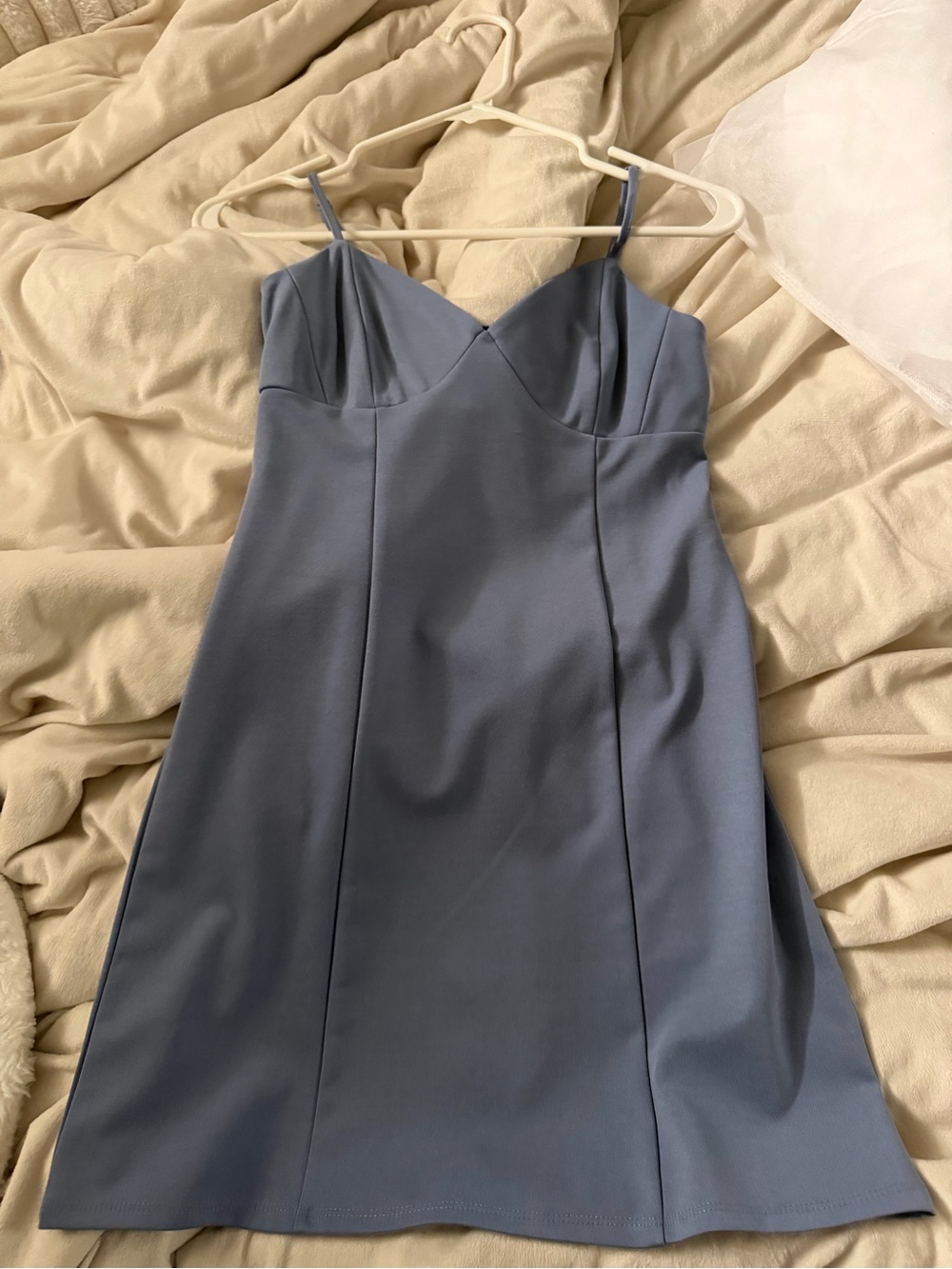 Kendall & Kylie Dusty Blue Mini Dress